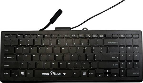 Sealshield SEAL SHIELD Tastatur Cleanwipe Pro Black Clavier allemand, QWERTZ noir