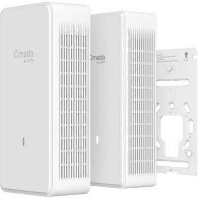 Points d'accès Wi-Fi muraux Omada blanc de TP-Link présentés avec un support de montage.