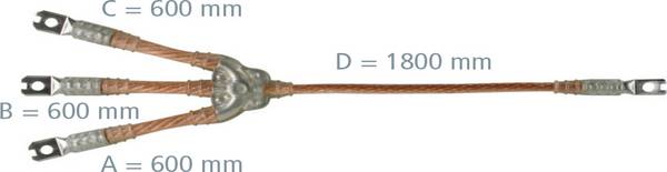 DEHN V11E77B V11E77B Câble de mise à la terre et en court-circuit    1 pc(s)
