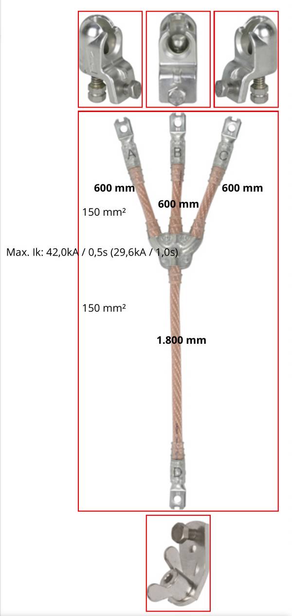 DEHN V1KPXFR V1KPXFR Câble de mise à la terre et en court-circuit    1 pc(s)