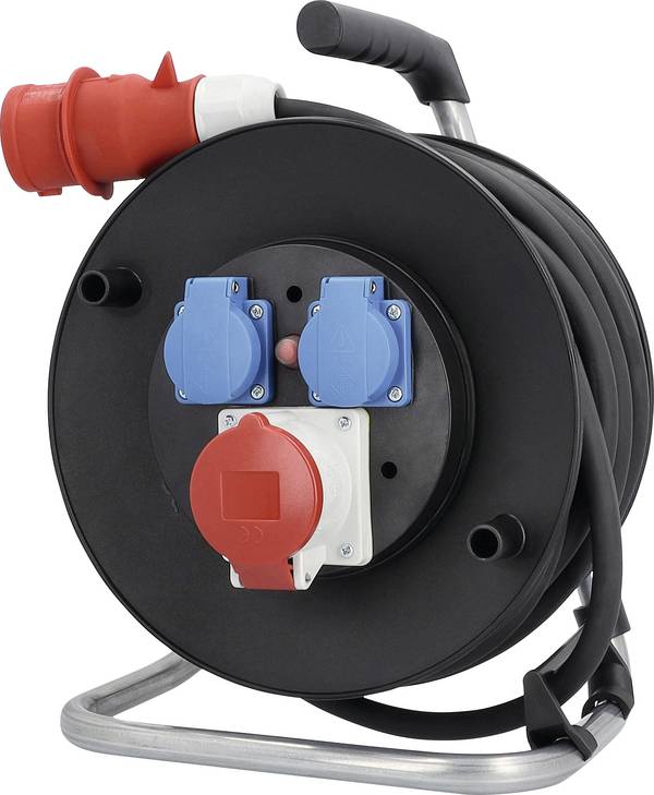 AS Schwabe 810158 Enrouleur de câble 20 m noir