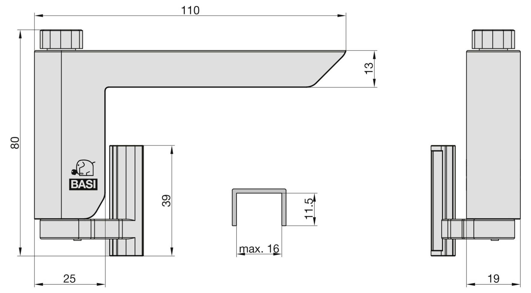 Basi 1460-0101 Ferme-porte blanc-5