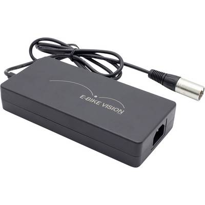 Boîtier adaptateur d'alimentation VISION pour vélo électrique noir avec câble attaché et prise de connecteur métallique