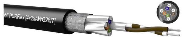 Kabeltronik 532826700 Câble réseau CAT 7 S/FTP 8 x 0.14 mm² noir 100 m