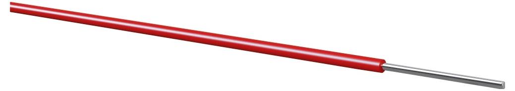 Un crayon rouge présenté en diagonale sur un fond blanc, avec une virole en métal argenté et une pointe de gomme blanche.