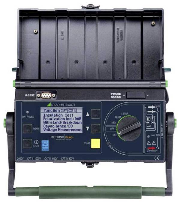 Gossen Metrawatt METRISO PRIME+ Appareil de mesure de l'isolation étalonné (DAkkS) 100 V, 250 V, 500 V, 1000 V, 1500 V, 2000 V, 2500 V, 5000 V