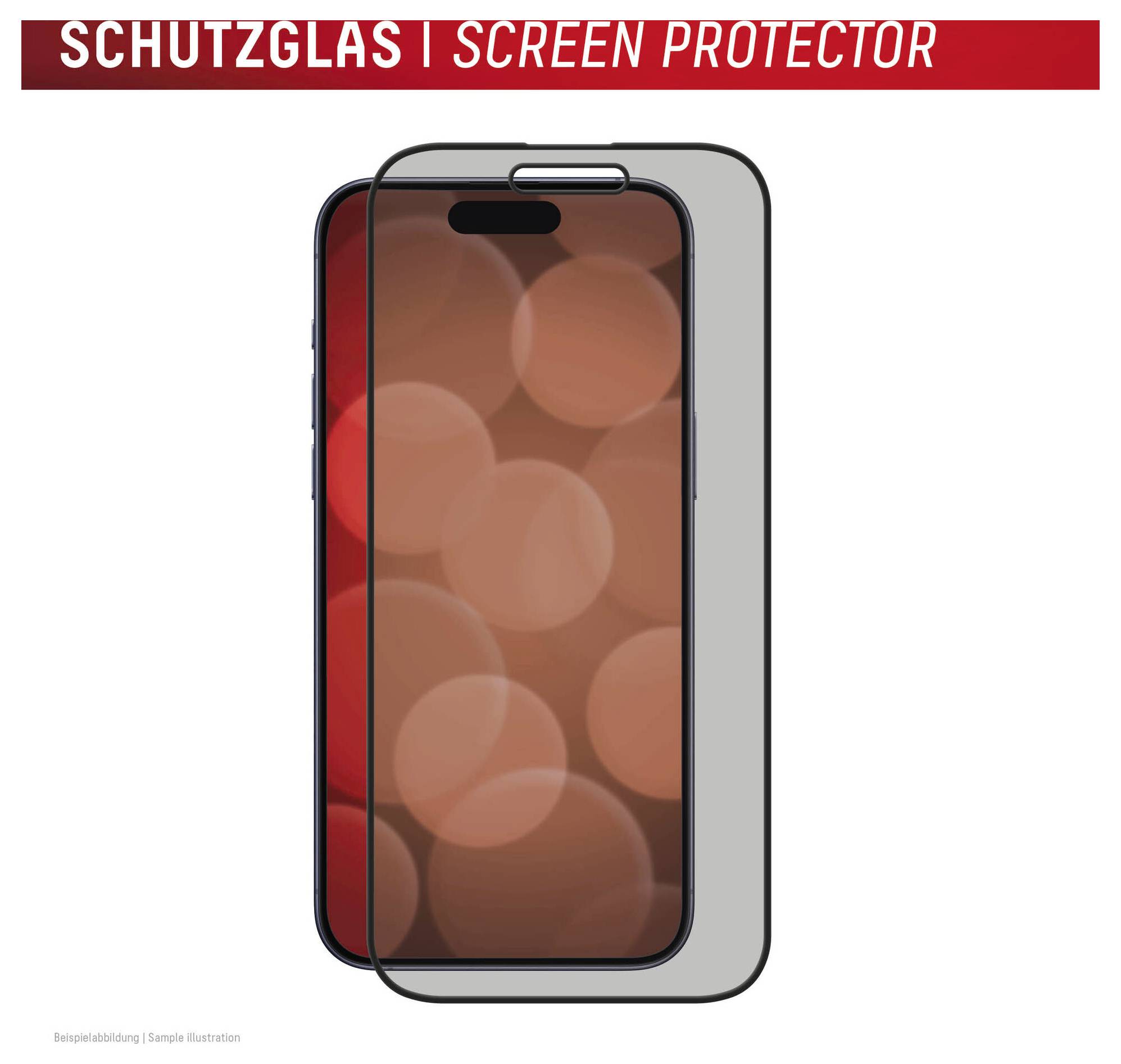 Protecteur d'écran pour smartphone montré sur un téléphone, étiqueté « VERRE DE PROTECTION | PROTECTEUR D'ÉCRAN » en haut.