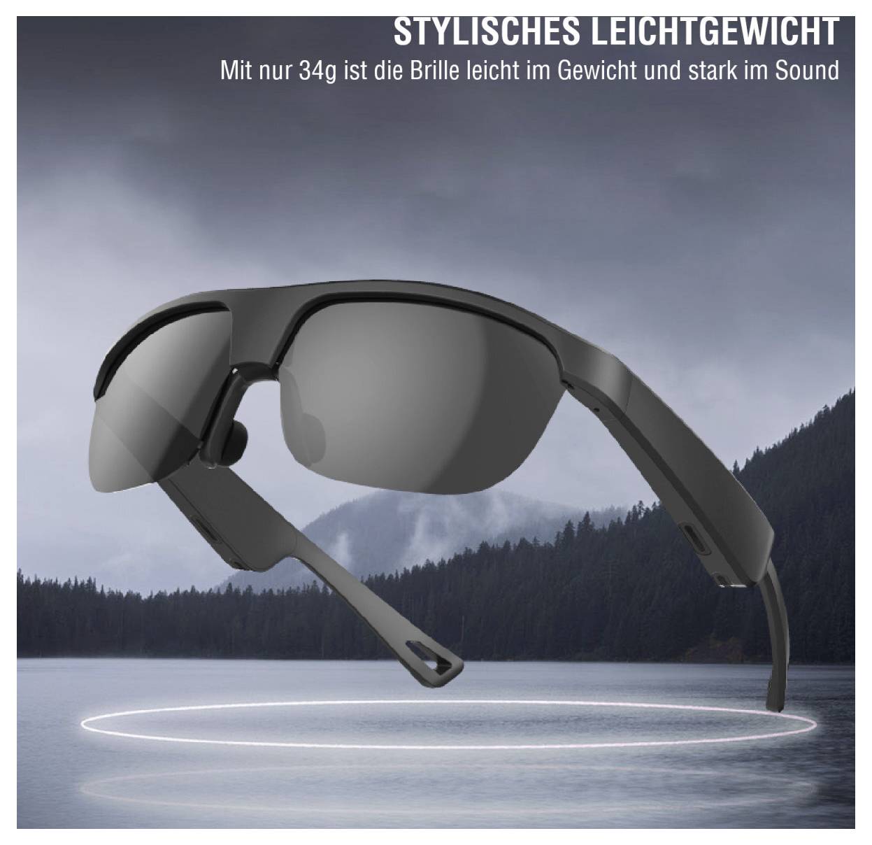 4Smarts SoundGlasses Sport Micro-casque oreilles libres sans fil Stereo noir micro-casque-3