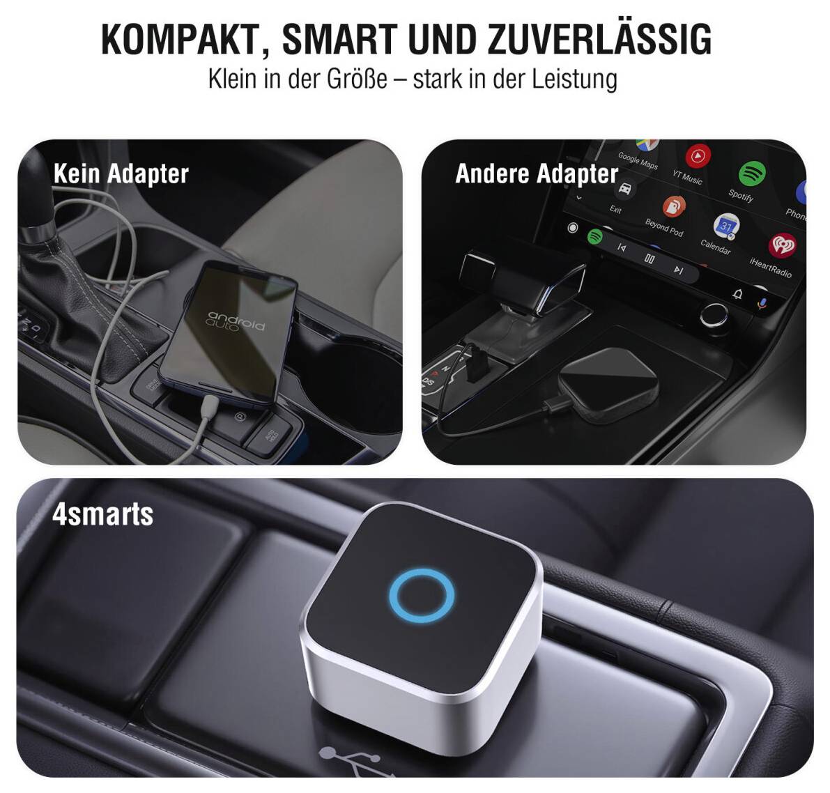 4Smarts 2in1 CarPlay / Android Auto Adaptateur-4