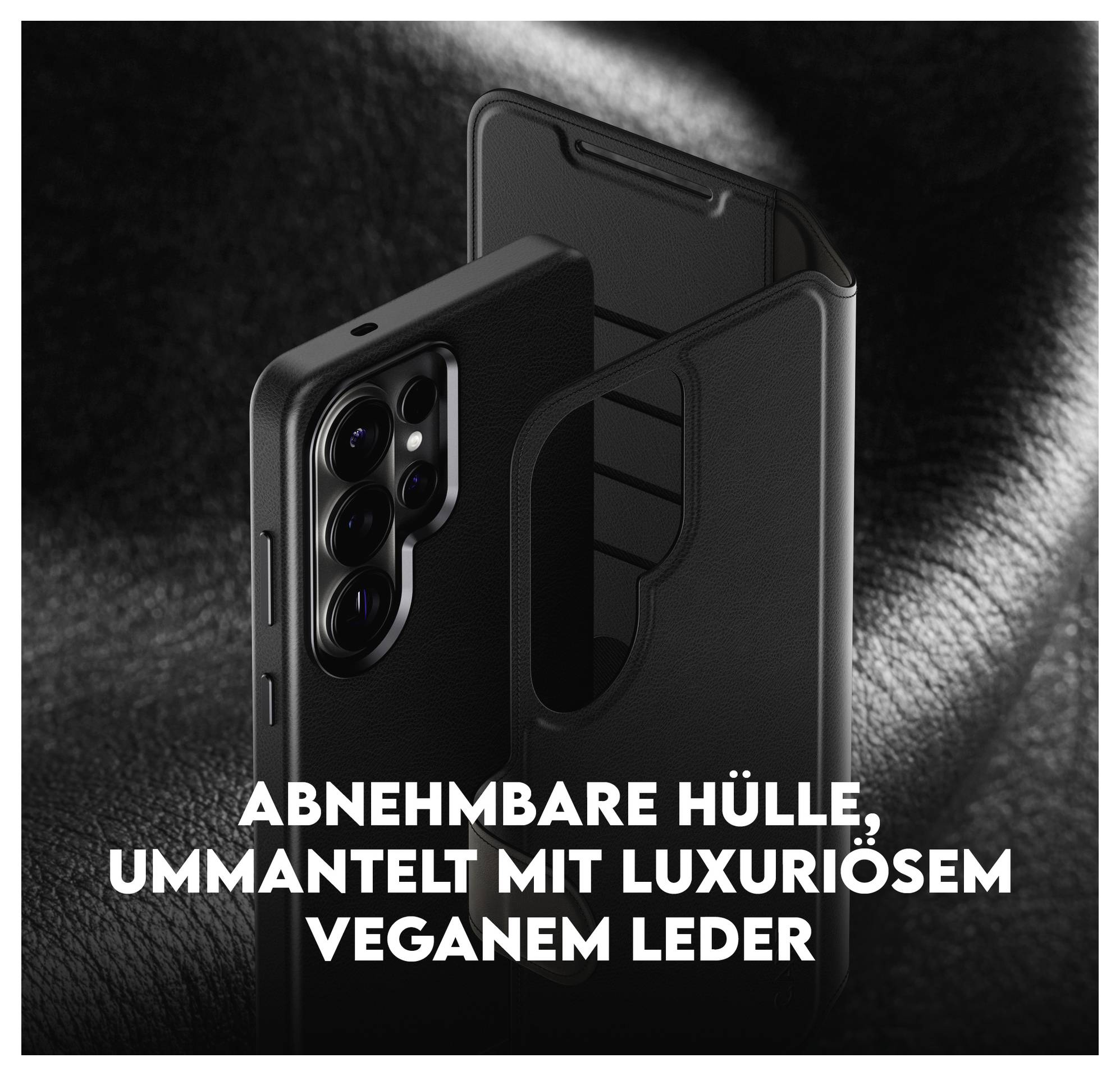 PanzerGlass CARE Tango 2-in-1 Étui portefeuille Samsung Galaxy S26 Ultra noir chargement par induction CR39425-3
