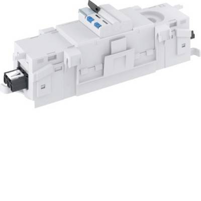 Bac d'alimentation de papier blanc pour imprimante ou module d'impression recto-verso avec des loquets bleus, présenté en perspective sur un fond blanc.