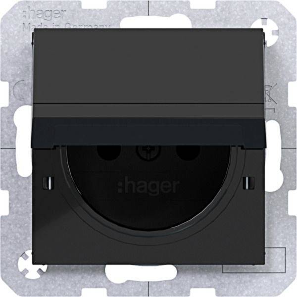 Hager     noir (brillant) WAS1812BG 1 pc(s)