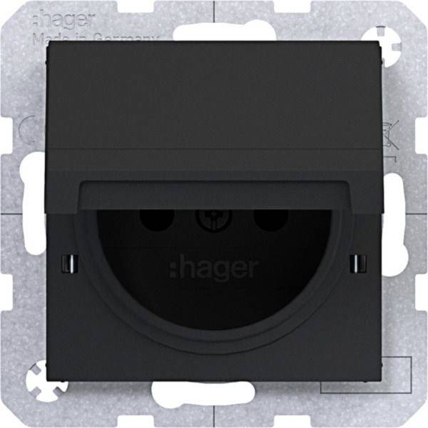 Hager     noir (mat) WAS1812BM 1 pc(s)