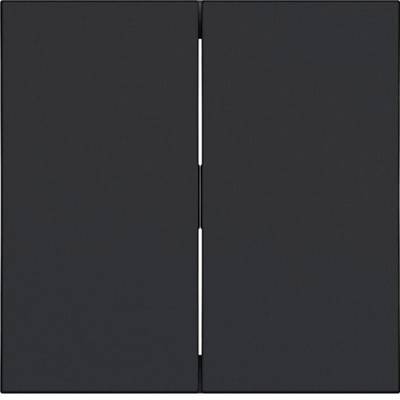 Deux panneaux rectangulaires gris foncé côte à côte, séparés par un étroit espace vertical, ressemblant à des portes de placard fermées ou à un graphique simple d'écran divisé.