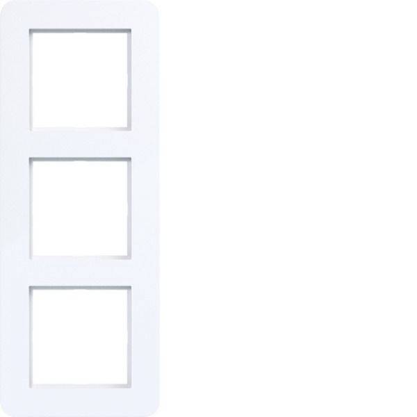 Panneau gris clair vertical avec trois boîtes carrées vides empilées de haut en bas, ressemblant à une icône de menu ou de liste de contrôle.