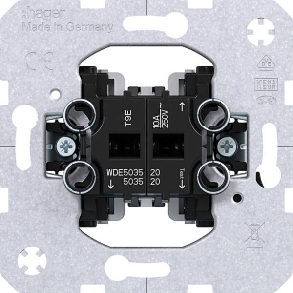 <br>  Hager<br>  Bouton pour store<br>  <br>  <br>  <br>  <br>  <br>  WDE503520<br>  1 pc(s)<br>