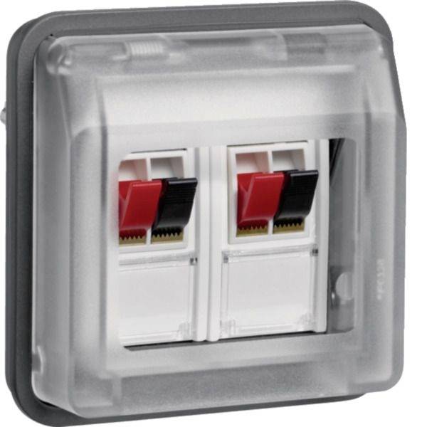 Hager Insert pour boîte de jonction de haut-parleur gris WNA626 1 pc(s)