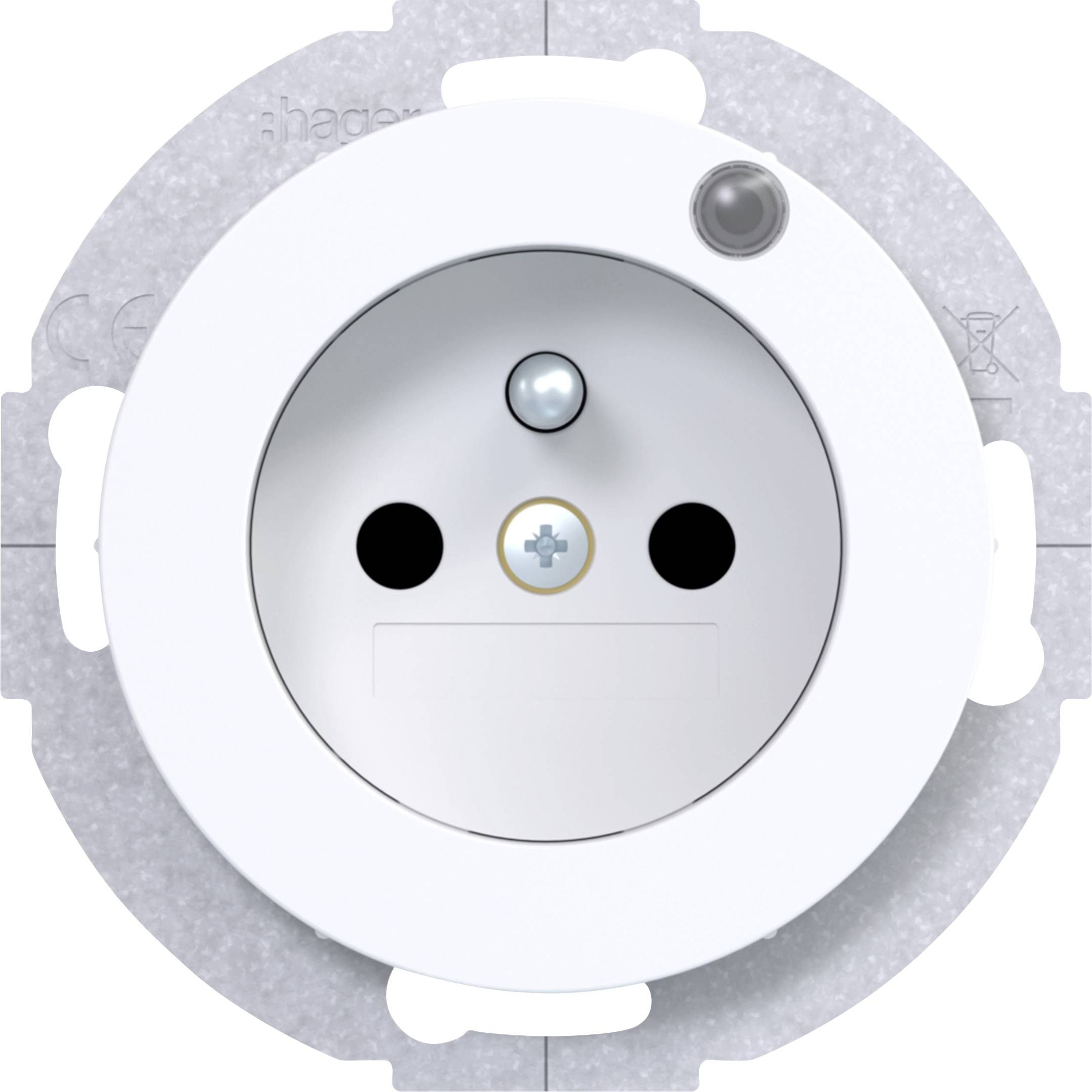 Hager Prise à contact de protection WLS1863WG 1 pc(s)