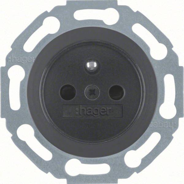 <br>  Hager<br>  Prise à contact de protection<br>  <br>  <br>  <br>  <br>  noir (brillant)<br>  WTS1600BG<br>  1 pc(s)<br>