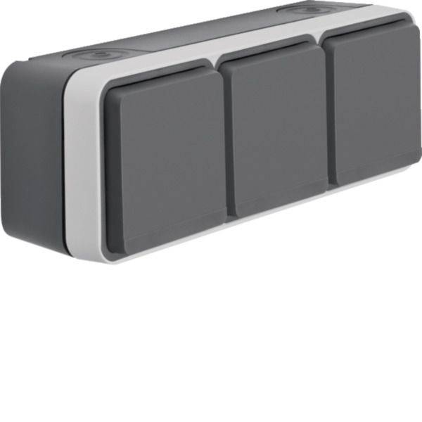 <br>  Hager<br>  Prise à contact de protection<br>  <br>  <br>  <br>  <br>  gris<br>  WNC123<br>  1 pc(s)<br>