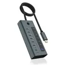 ICY BOX 61064 Hub USB 7 ports 10 GBit/s bleu, gris IB-HUB1457-C31
