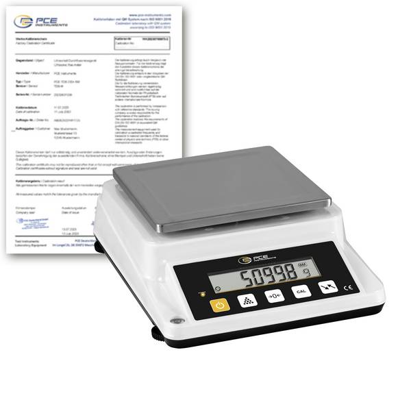 Balance de table PCE Instruments PCE-BSK 5100-ICA Plage de pesée (max.) 5100 g Lisibilité 0.2 g sur secteur blanc