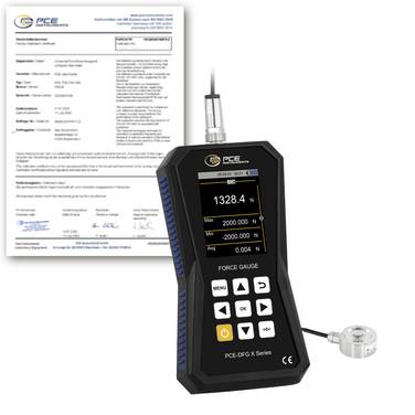 PCE Instruments PCE-DFG 2K XF-ICA Dynamomètre 0 - 2000 N ISO