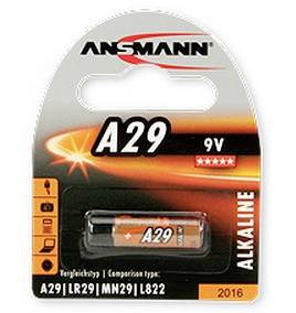 Batterie alcaline Ansmann A29 9V en emballage de vente sous blister.