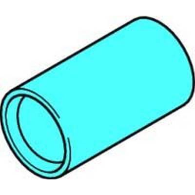 Un simple tuyau ou tube cylindrique bleu montré en diagonale sur un fond blanc.