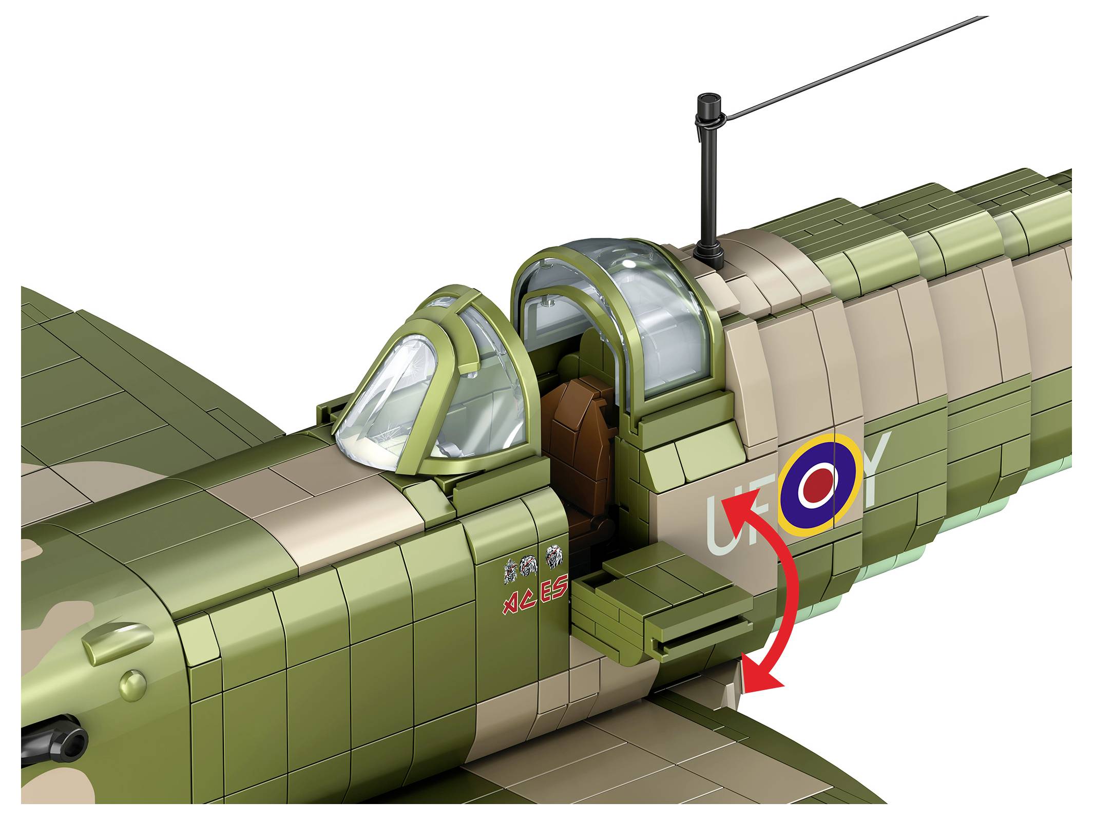 Revell 00962 "Iron Maiden Spitfire MK.II Aces High" - Brick System Kit 1:18-5