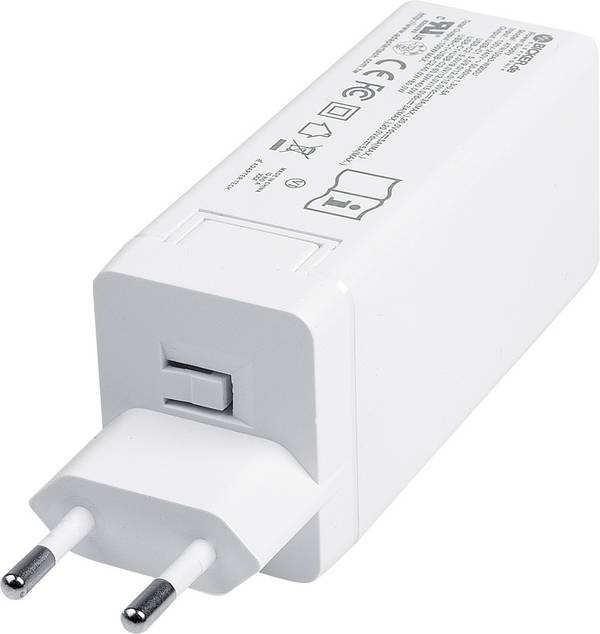 Bicker Elektronik USB-C Medizin Steckernetzteil Bloc d'alimentation réglable 100 W 2x USB-C® Quick Charge 4.0, Power Delivery 3.0 blanc intérieure, pour prise murale avec adaptateur pour l'Europe, avec adaptateur UK, avec adaptateur USA, USB Power Delivery (USB-PD)