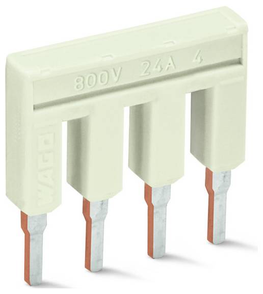 Un fusible de connecteur électrique à quatre broches étiqueté « 800V 24A » avec des broches métalliques exposées.
