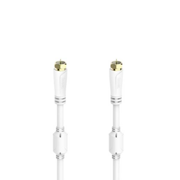 Hama SAT Câble de raccordement  5 m 100 dB doré blanc