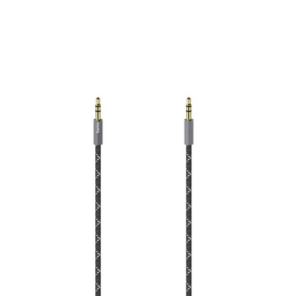 Cordon Hama 00205129 Jack audio 0.75 m noir, gris métal
