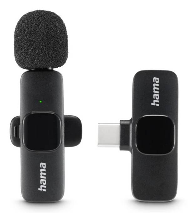 Microphone Hama 00004680 Lavalier "Smart sans fil", microphone sans fil pour téléphone portable