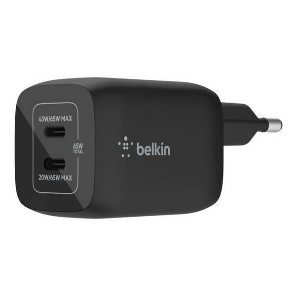Belkin BoostCharge Pro Chargeur USB 65 W   noir  GaN