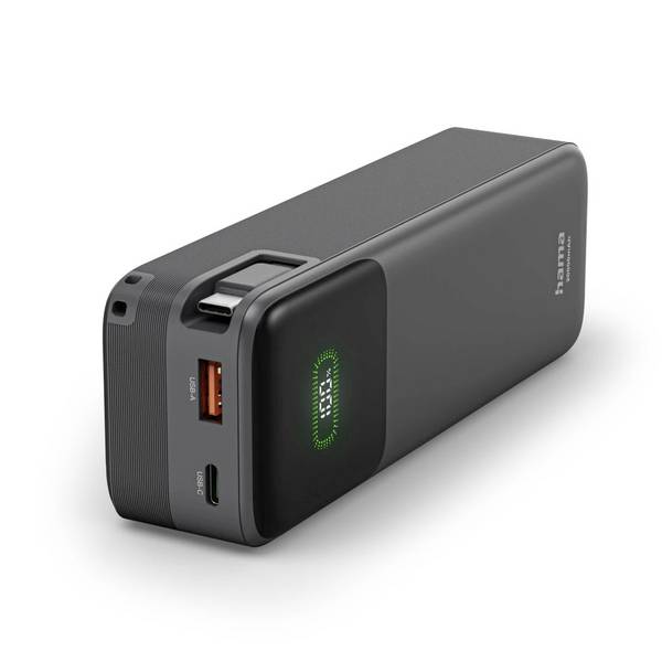 Hama  Powerbank (batterie supplémentaire) 20000 mAh Quick Charge 3.0 Li-Ion  anthracite affichage du statut