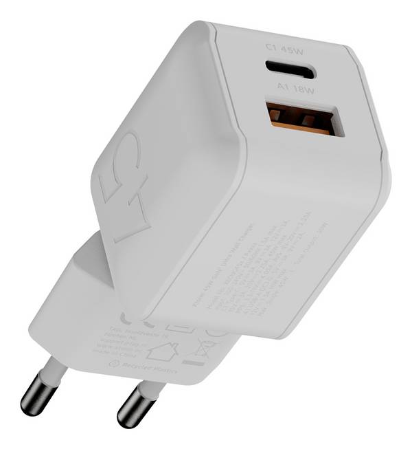 XTORM NextGen GaN3 Ultra Chargeur USB 45 W  Quick Charge 3.0 blanc  GaN