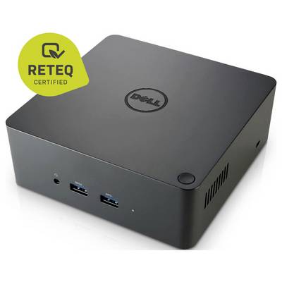 Ordinateur de bureau compact mini Dell avec badge certifié REETQ, présenté dans une vue trois-quarts avant sur un fond blanc.