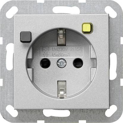 GIRA Prise protégée par disjoncteur FI aluminium 267726 1 pc(s)