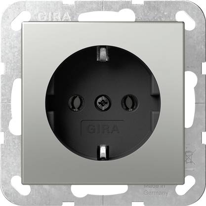 GIRA Prise à contact de protection acier inoxydable 4466600 1 pc(s)