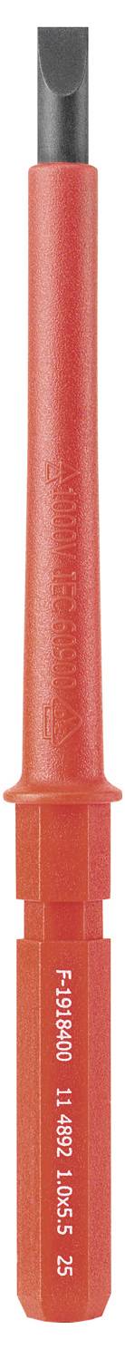Un connecteur de câble ou fil rouge avec un corps cylindrique strié et un capuchon supérieur noir, montré verticalement sur un fond blanc.