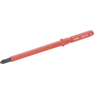 Sonde de test isolée rouge avec embout noir, affichée en diagonale sur un fond blanc.