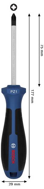 Bosch Professional Schraubendreher PZ1 x 75 mm 1600A039T5 Tournevis cruciforme Longueur de la lame: 75 mm-3
