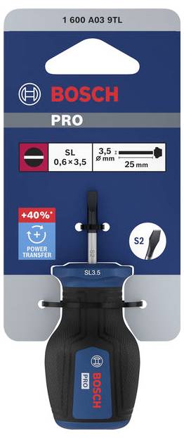 Bosch Professional 1600A039TL Tournevis pour vis à fente Largeur de lame: 3.5 mm Longueur de la lame: 25 mm-1