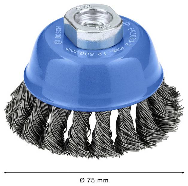 Bosch Accessories Brosse en pot en métal lourd, 75 x 0,5 mm, M10, torsadée 2608620756 2608620756 1 pc(s)-3