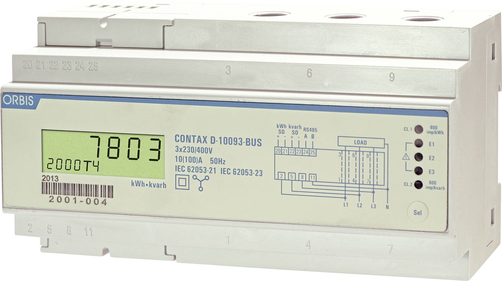 ORBIS Zeitschalttechnik kW-Zähler OB709200 Compteur d'énergie monophasé numérique 100 A conformité MID: non 1 pc(s)-0