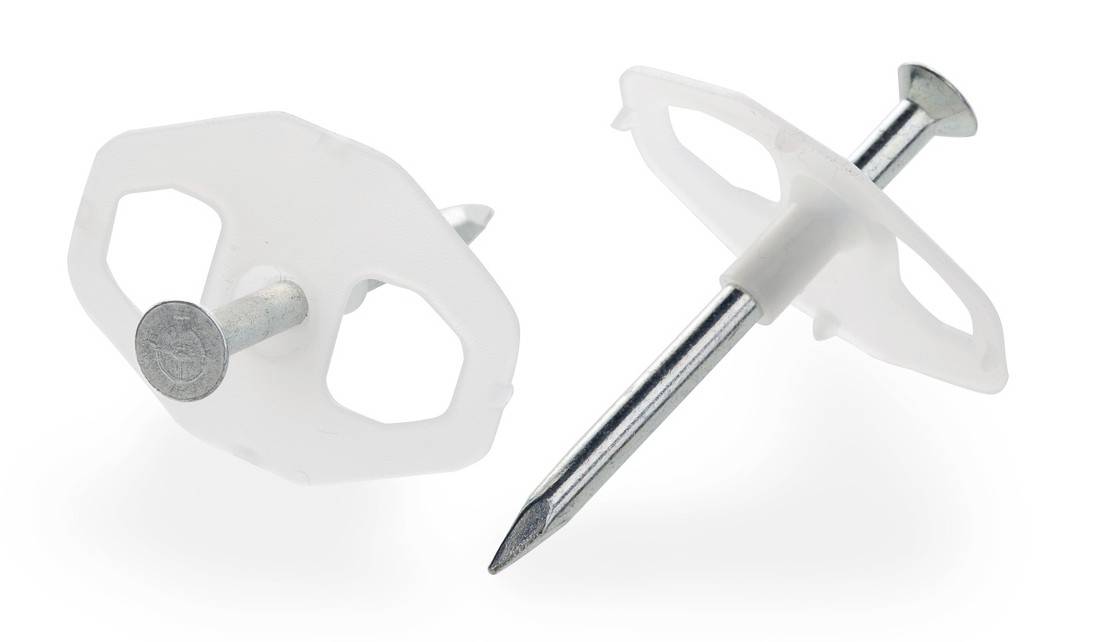 Épingles de poussée en plastique avec des poignées blanc translucide présentées sur un fond blanc