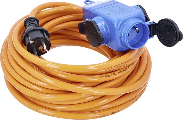 AS Schwabe 859315 alimentation Rallonge 16 A orange 15 m H07BQ-F 3G 2,5 mm² résiste à l'abrasion, très flexible, résistant aux intempéries