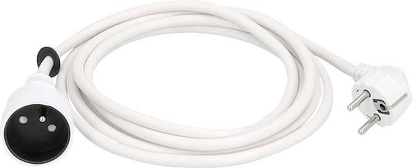 AS Schwabe 850201 alimentation Rallonge 16 A blanc 2 m H05VV-F 3G 1,5 mm²
